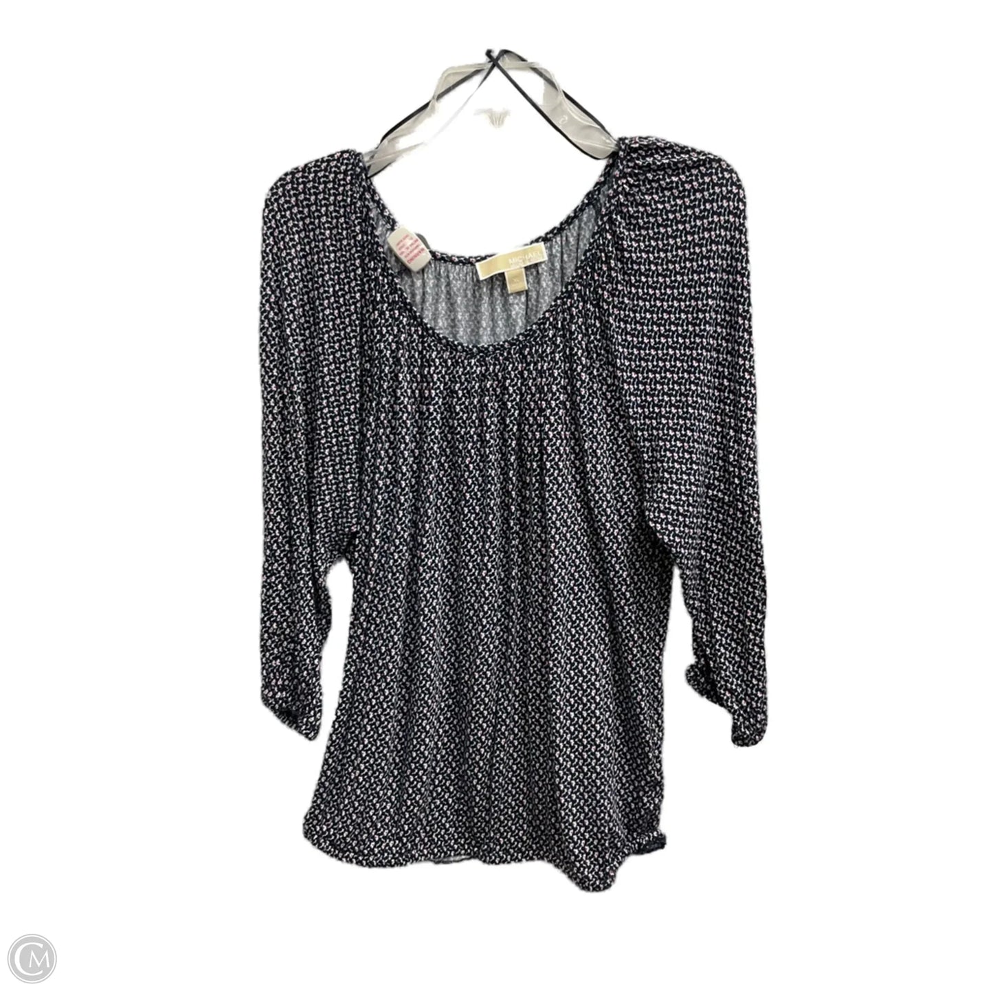 Top 3/4 Sleeve By Michael By Michael Kors In Floral Print, Size: Xl