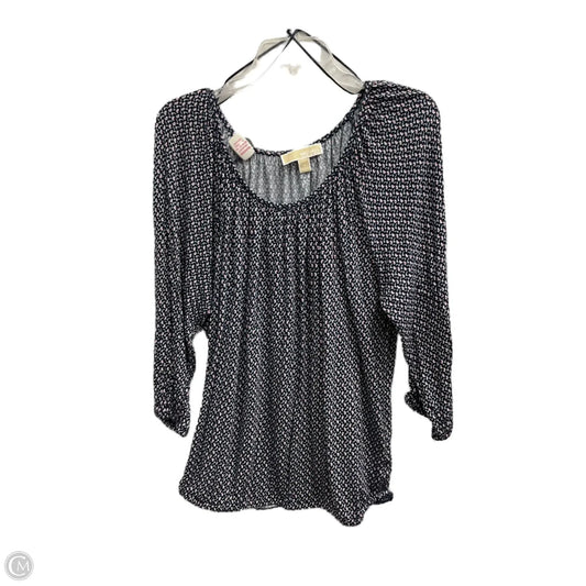Top 3/4 Sleeve By Michael By Michael Kors In Floral Print, Size: Xl