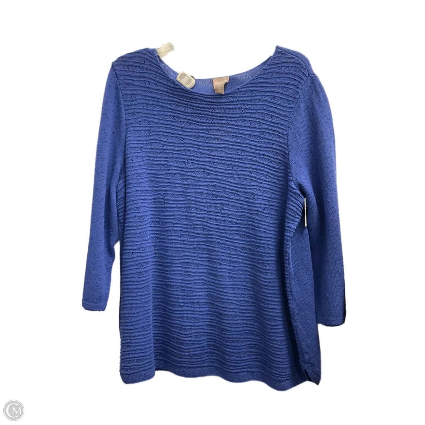 Top 3/4 Sleeve By Chicos In Blue, Size: Xl