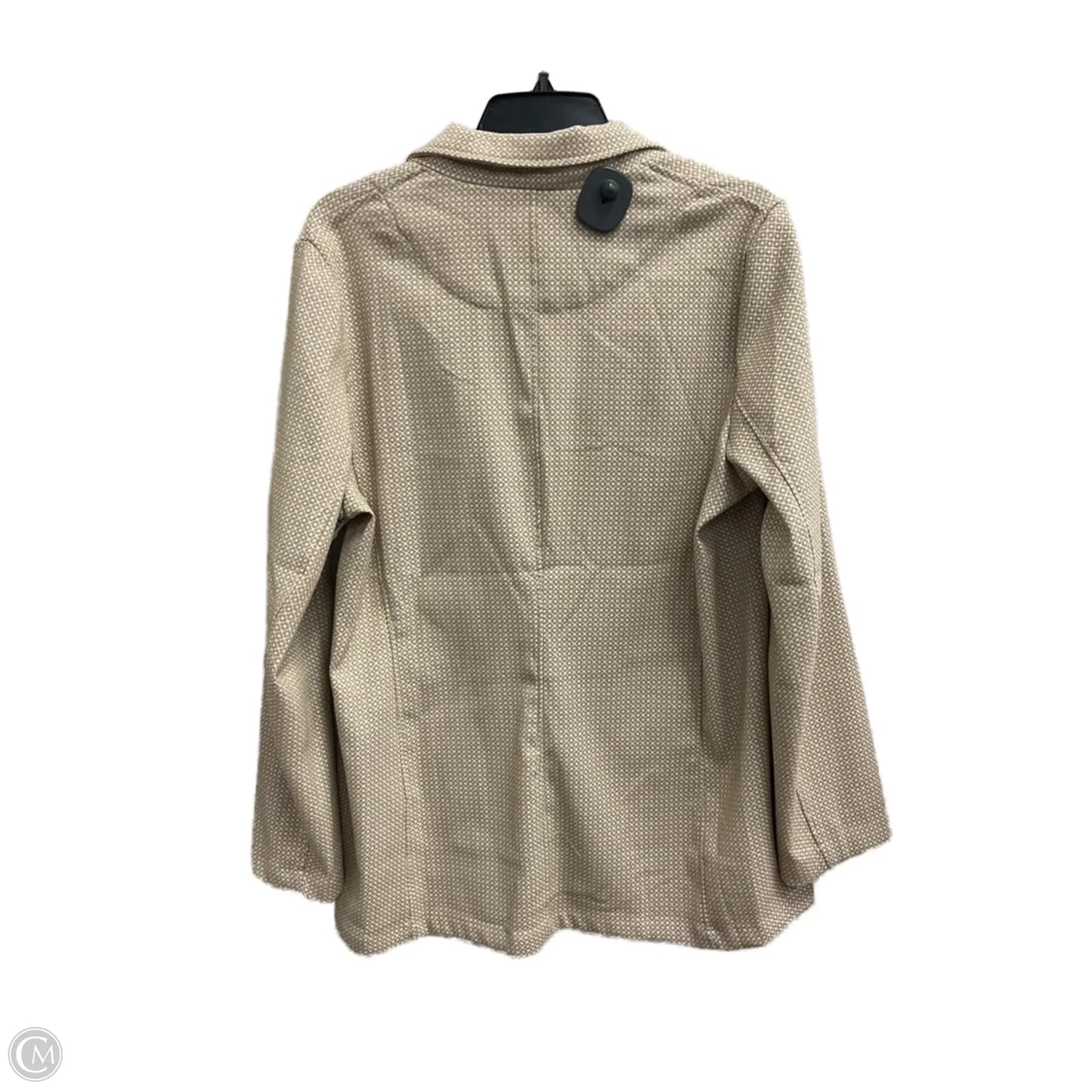 Blazer By Max Studio In Tan & White, Size: Xl