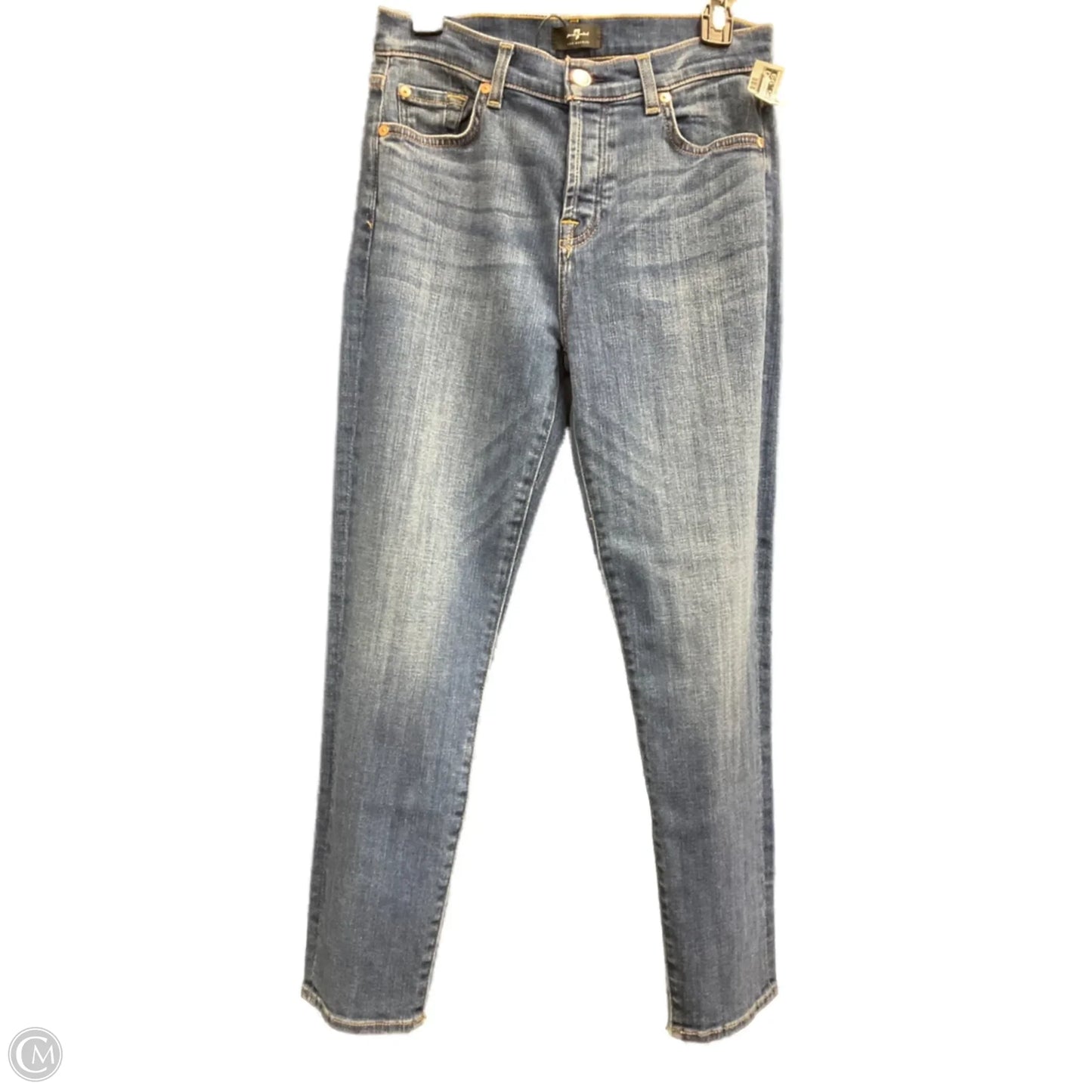 Jeans Skinny By 7 For All Mankind In Blue Denim, Size: 2