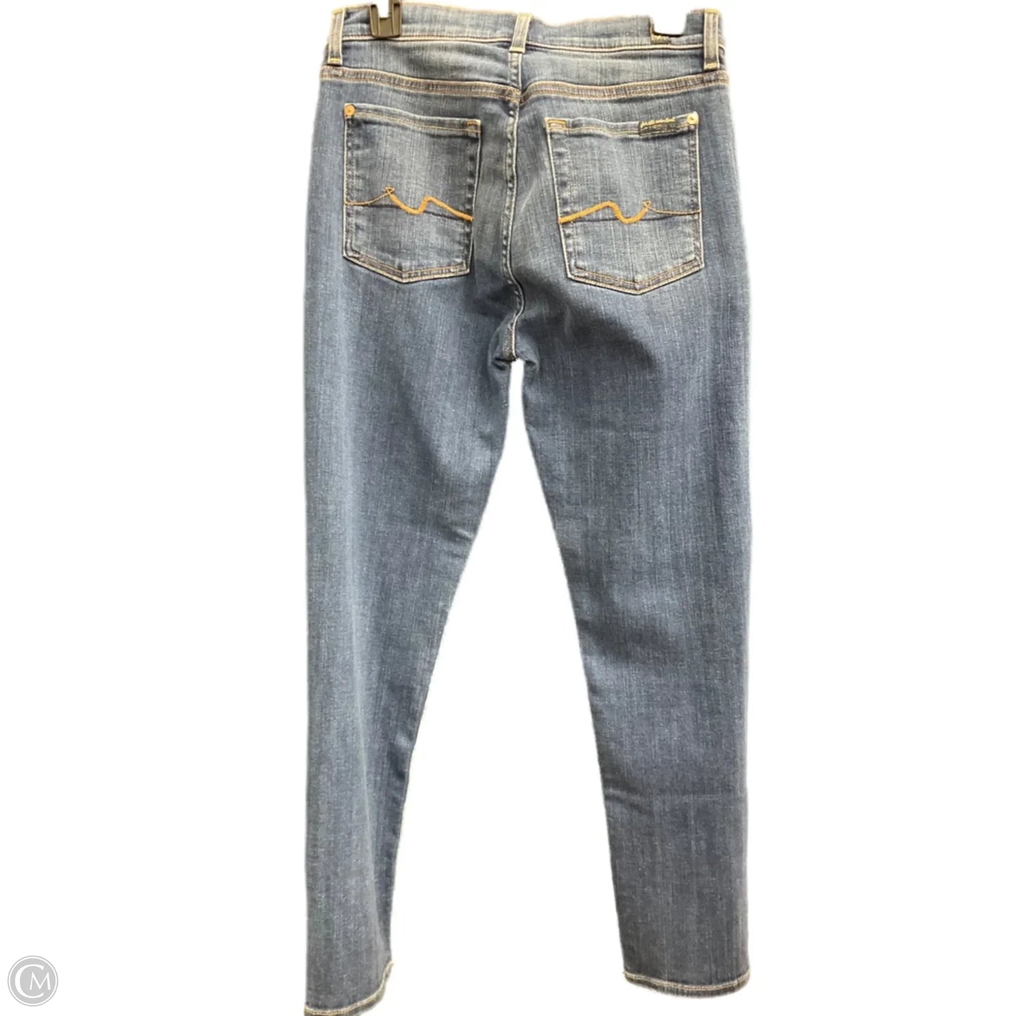 Jeans Skinny By 7 For All Mankind In Blue Denim, Size: 2
