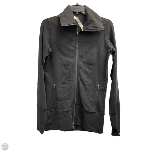 Athletic Jacket By Lululemon In Black, Size: 6