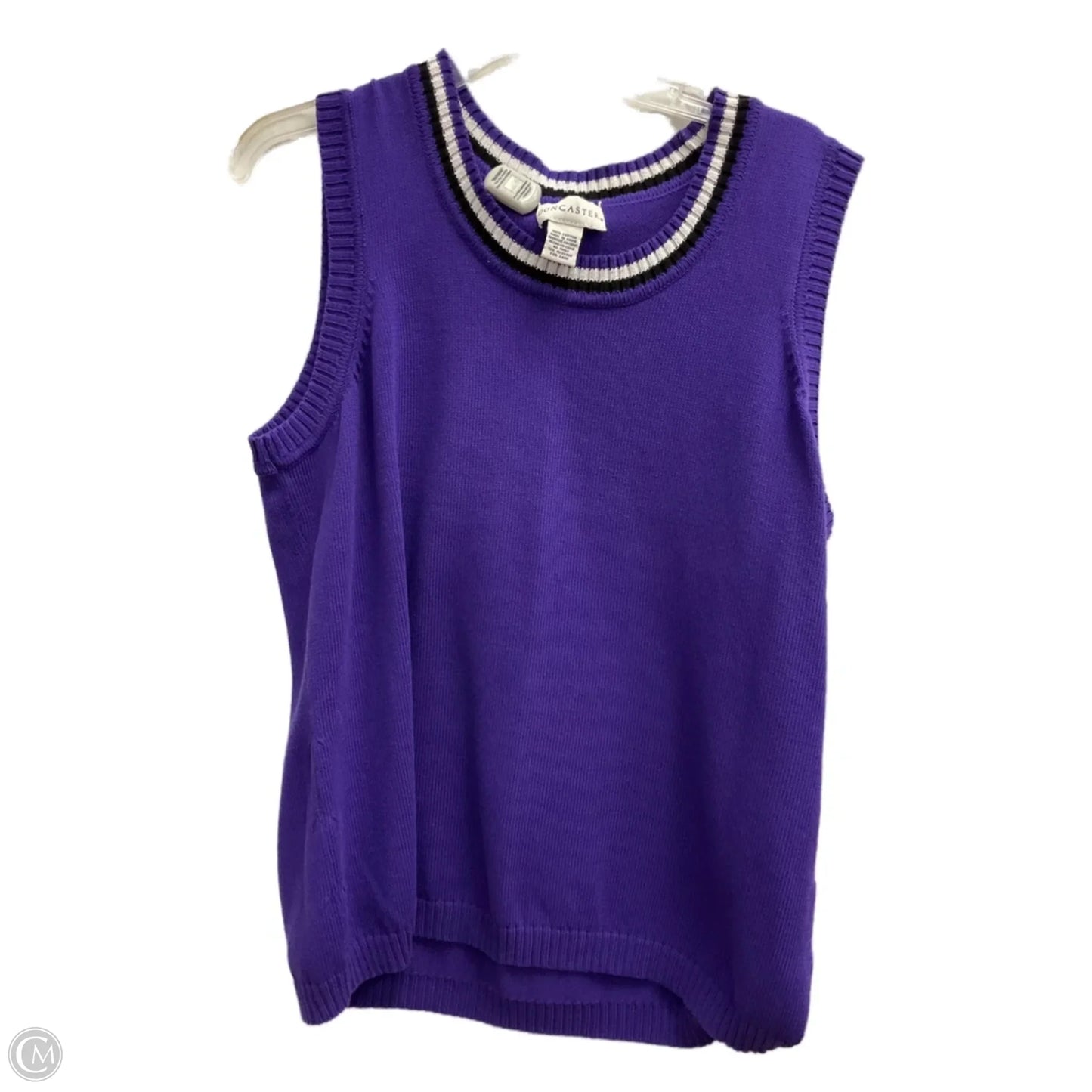 Vest Sweater By Doncaster In Purple, Size: 1x