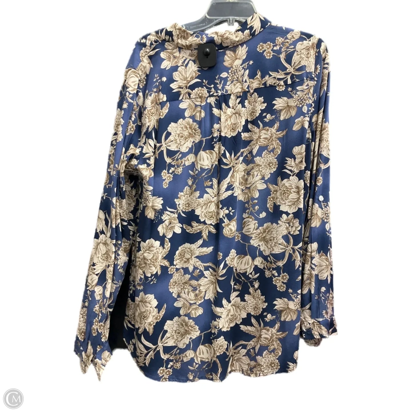 Blouse Long Sleeve By Tommy Hilfiger In Floral Print, Size: L