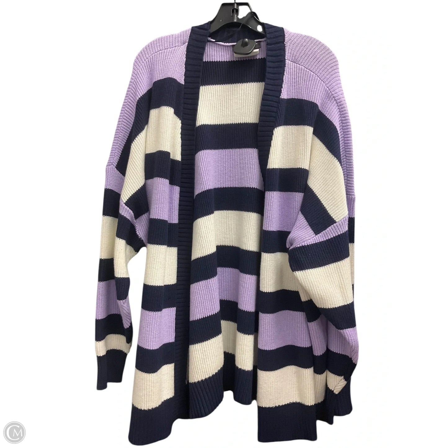 Cardigan By Lane Bryant In Purple & White, Size: 4x