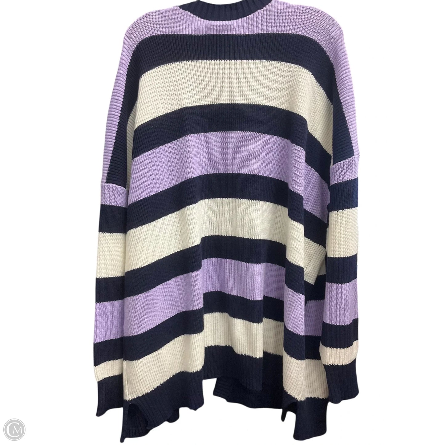 Cardigan By Lane Bryant In Purple & White, Size: 4x