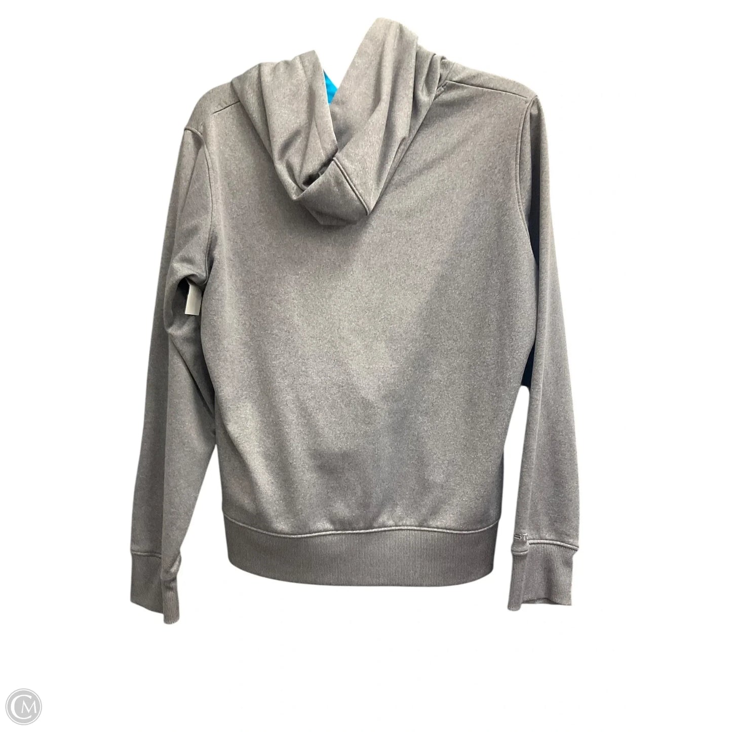 Athletic Top Long Sleeve Hoodie By Under Armour In Grey, Size: L