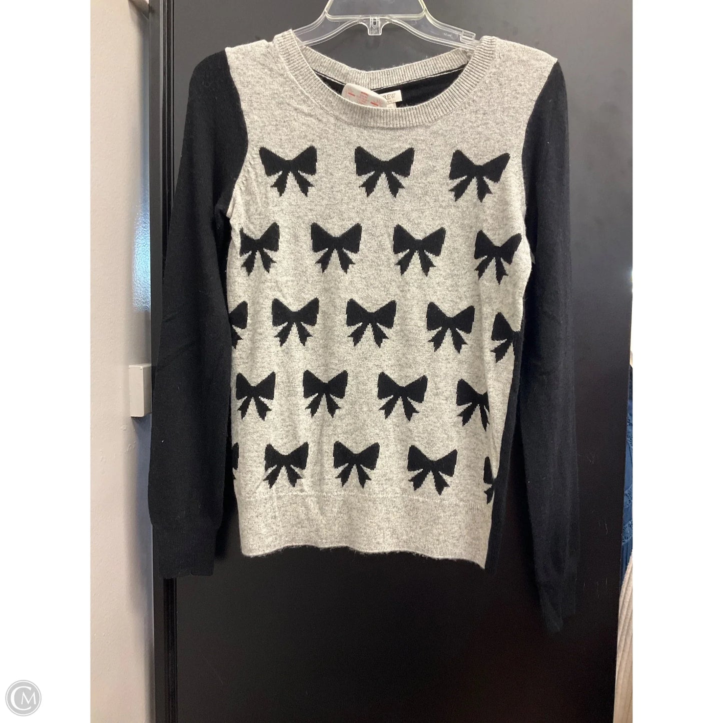 Top Long Sleeve By J. Crew In Black & Grey, Size: Xxs