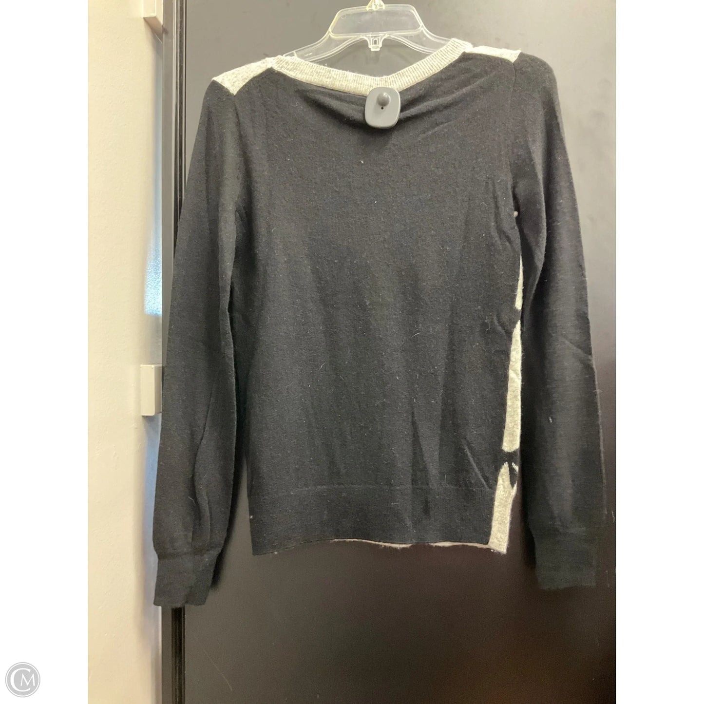 Top Long Sleeve By J. Crew In Black & Grey, Size: Xxs