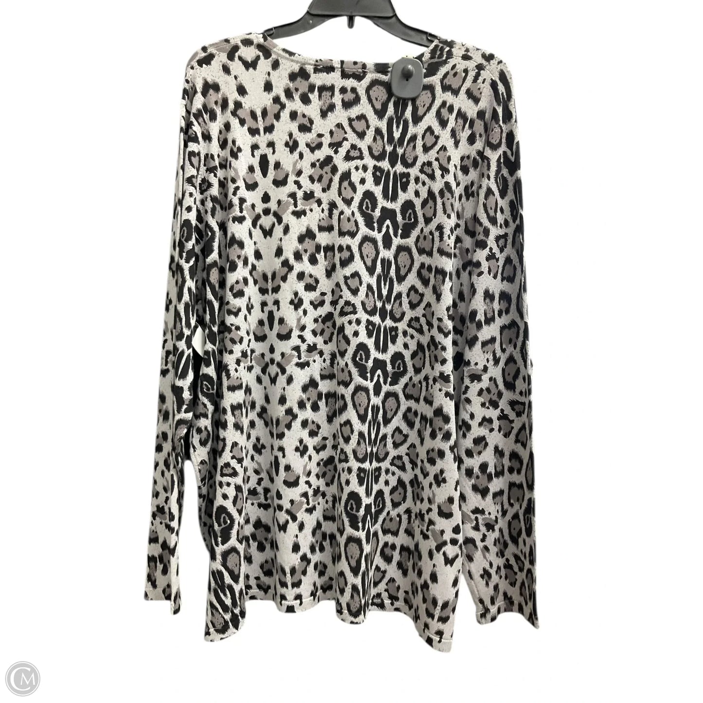 Cardigan By Clothes Mentor In Animal Print, Size: 3x
