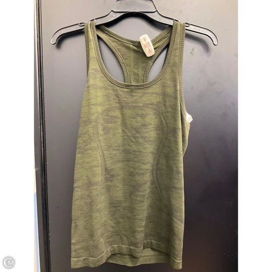 Athletic Tank Top By Lululemon In Green, Size: 6