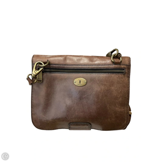 Crossbody Leather By Fossil, Size: Medium