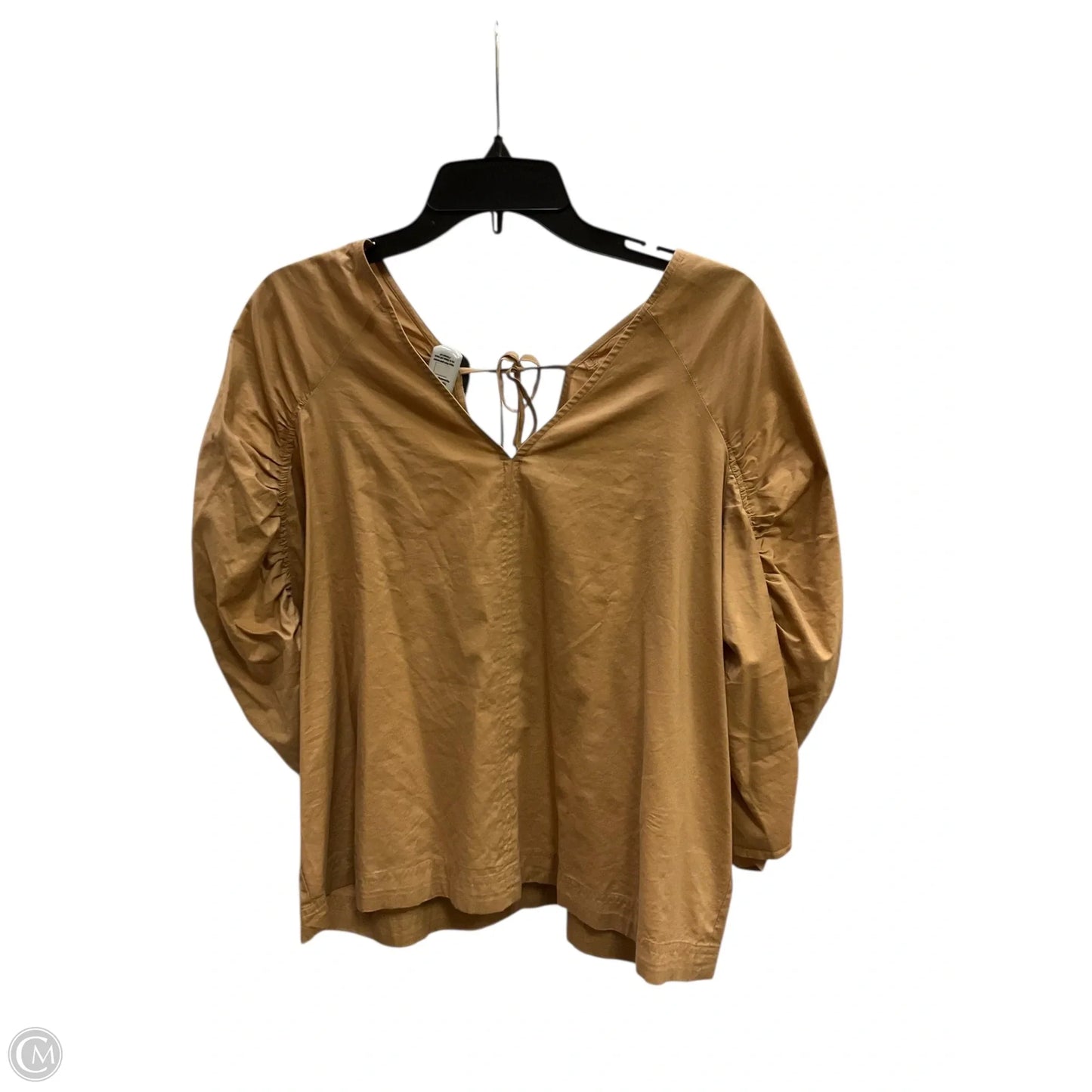 Top 3/4 Sleeve By Loft In Tan, Size: M