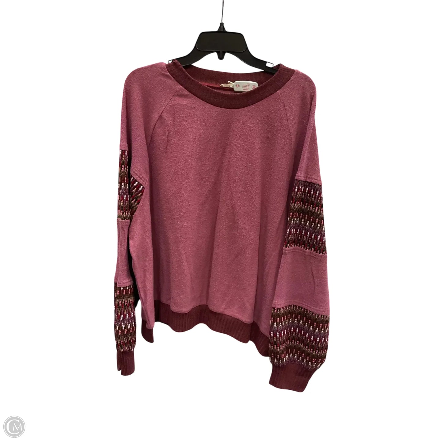 Sweater By Easel In Pink & Purple, Size: 1x