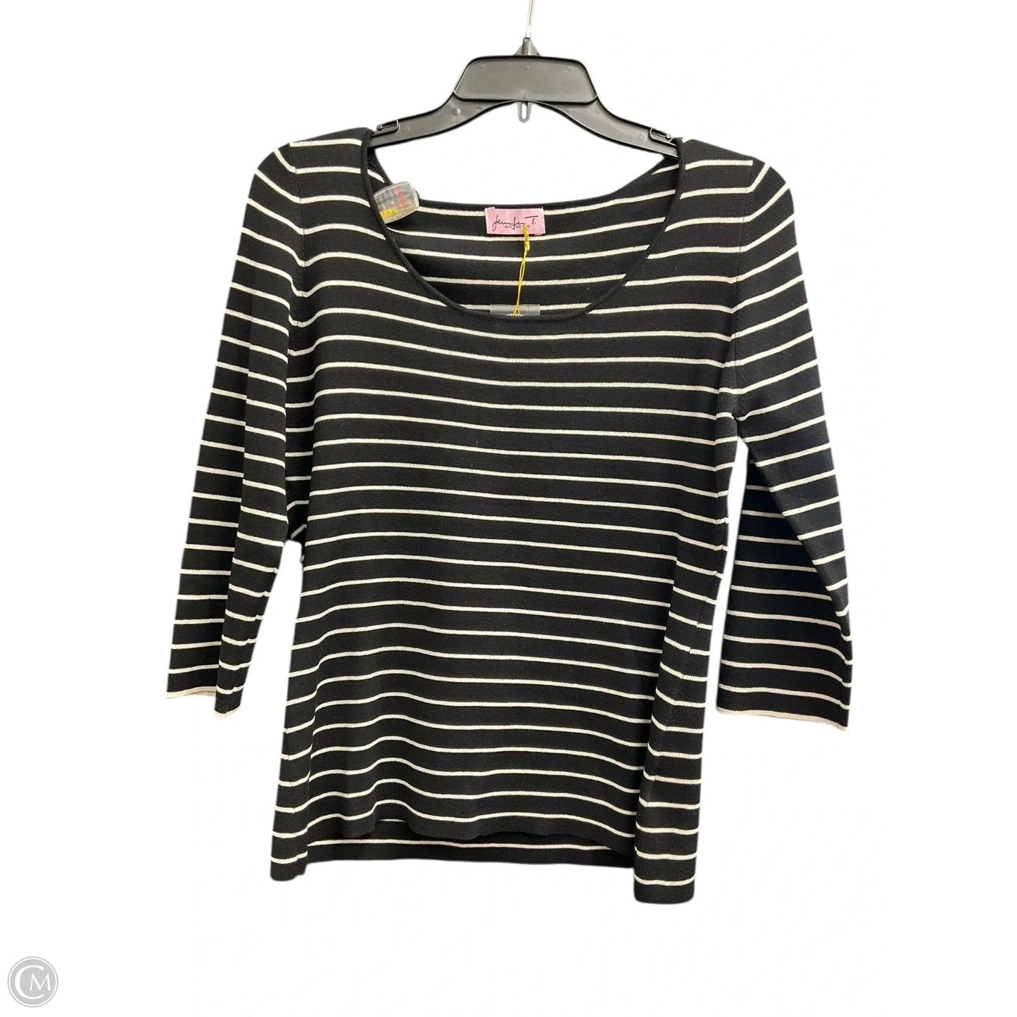 Top 3/4 Sleeve By Cma In Black & White, Size: Xl