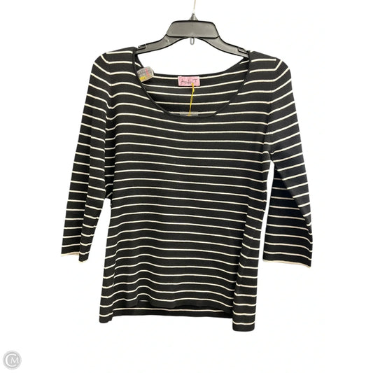 Top 3/4 Sleeve By Cma In Black & White, Size: Xl