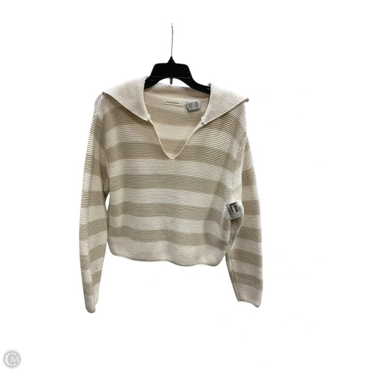 Sweater By Moon And Madison In Tan & White, Size: L