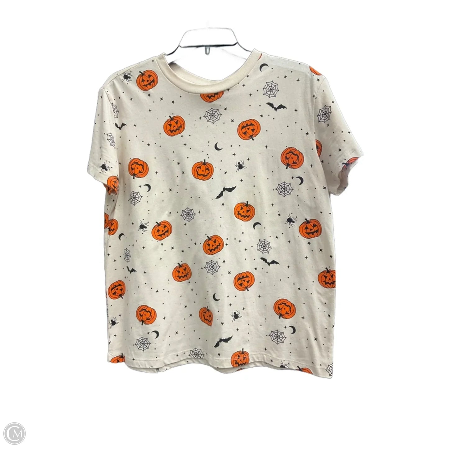 Top Short Sleeve By Cmf In Orange & Tan, Size: M