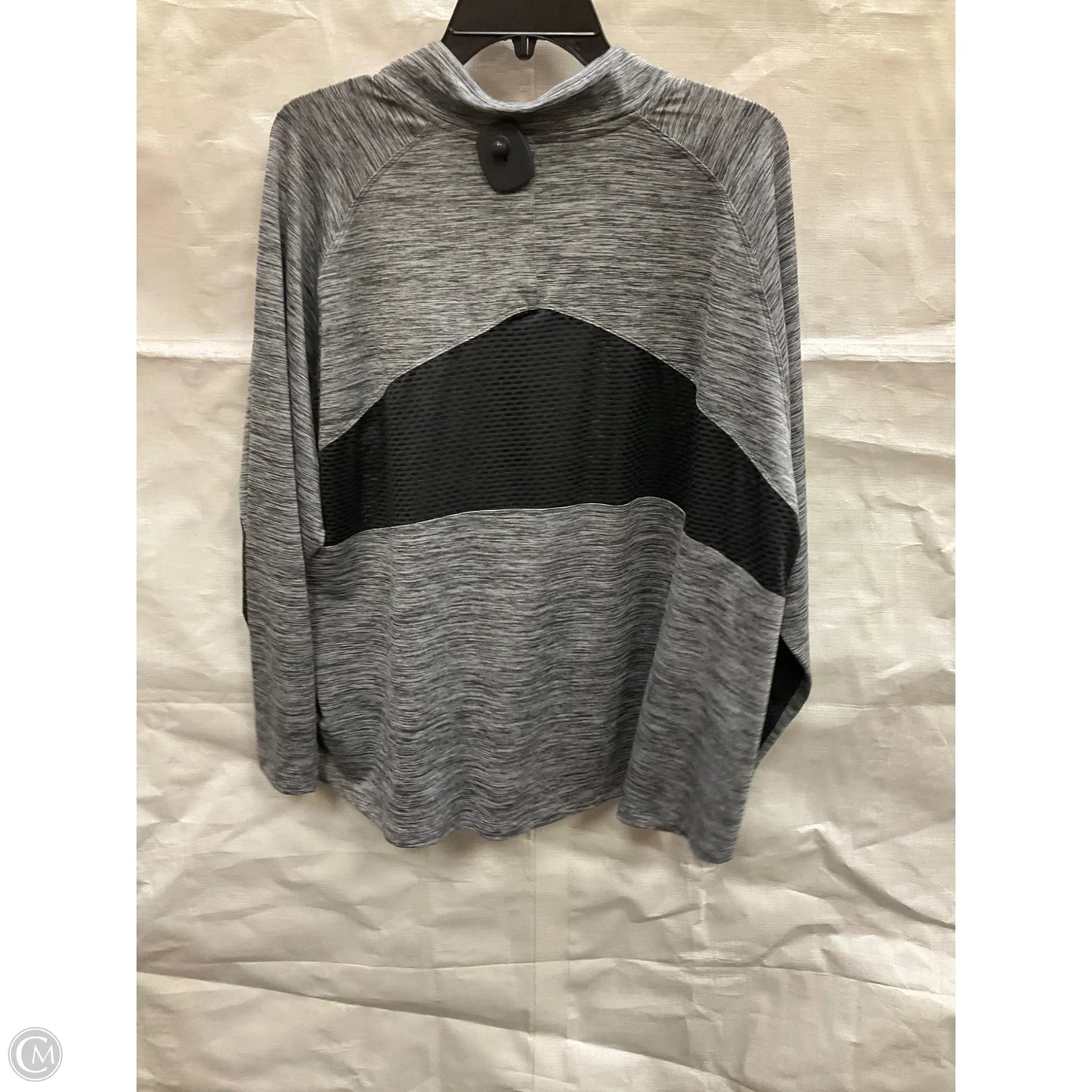 Athletic Top Long Sleeve Crewneck By Mta Sport In Grey, Size: 3x