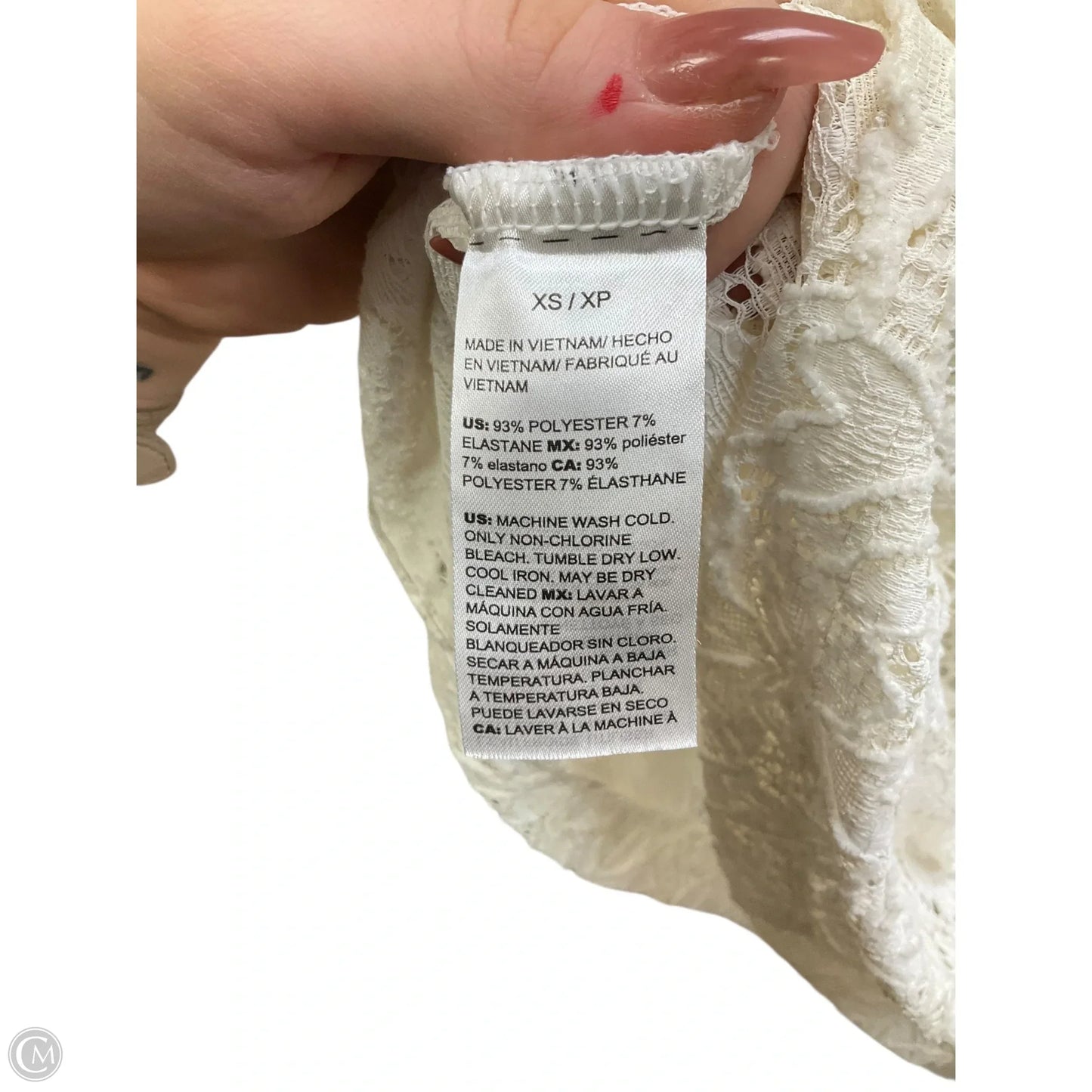 Top Long Sleeve By White House Black Market In White, Size: Xs