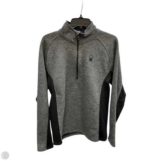 Athletic Fleece By Spyder In Black & Grey, Size: L