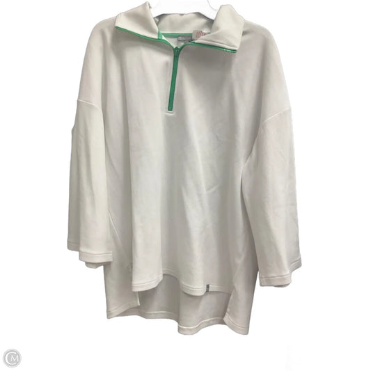 Top Long Sleeve By Talbots In Green & White, Size: Xl