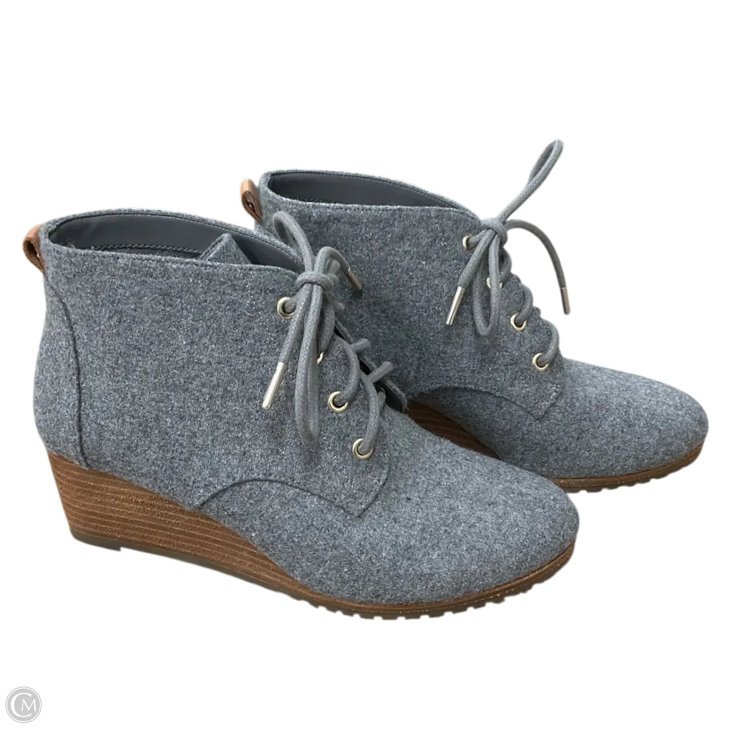 Boots Ankle Flats By Dr Scholls In Brown & Grey, Size: 6