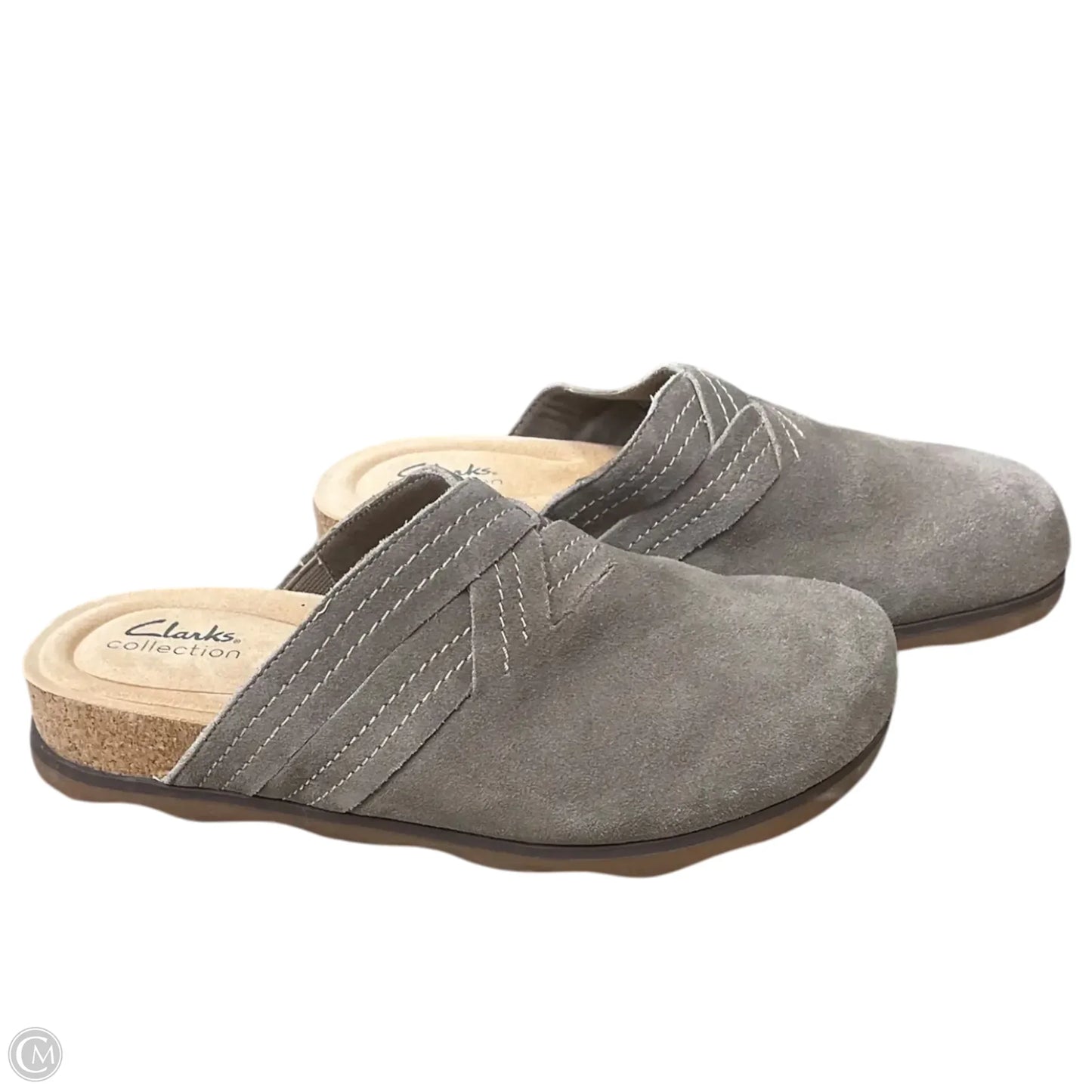 Shoes Flats By Clarks In Brown & Tan, Size: 6.5