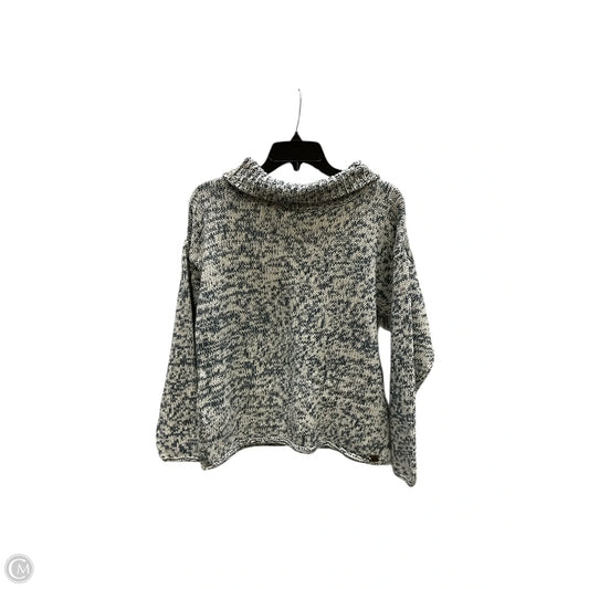 Sweater By Clothes Mentor In Blue & White, Size: L