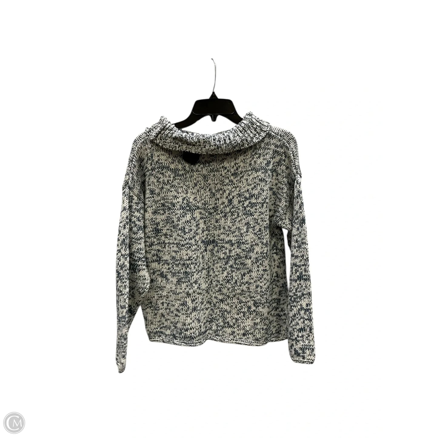 Sweater By Clothes Mentor In Blue & White, Size: L