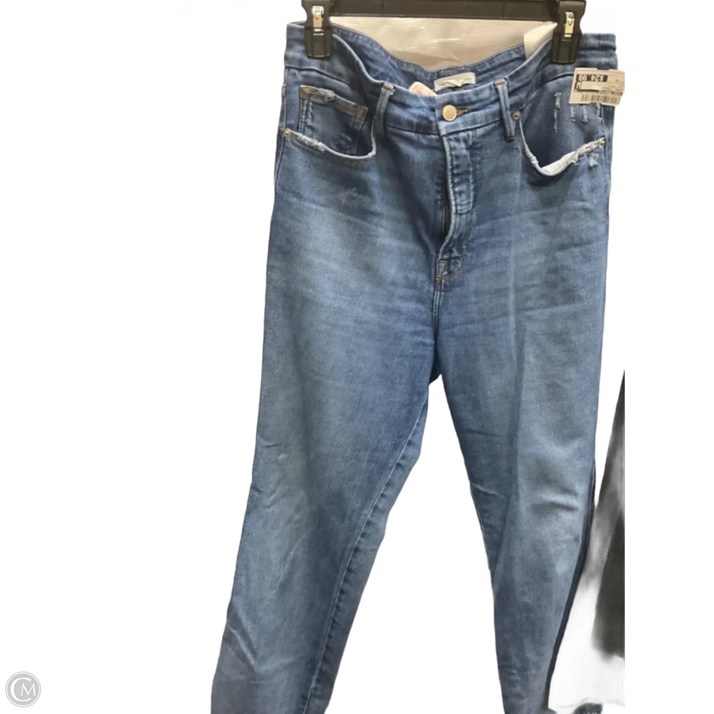 Jeans Straight By Good American In Blue Denim, Size: 10