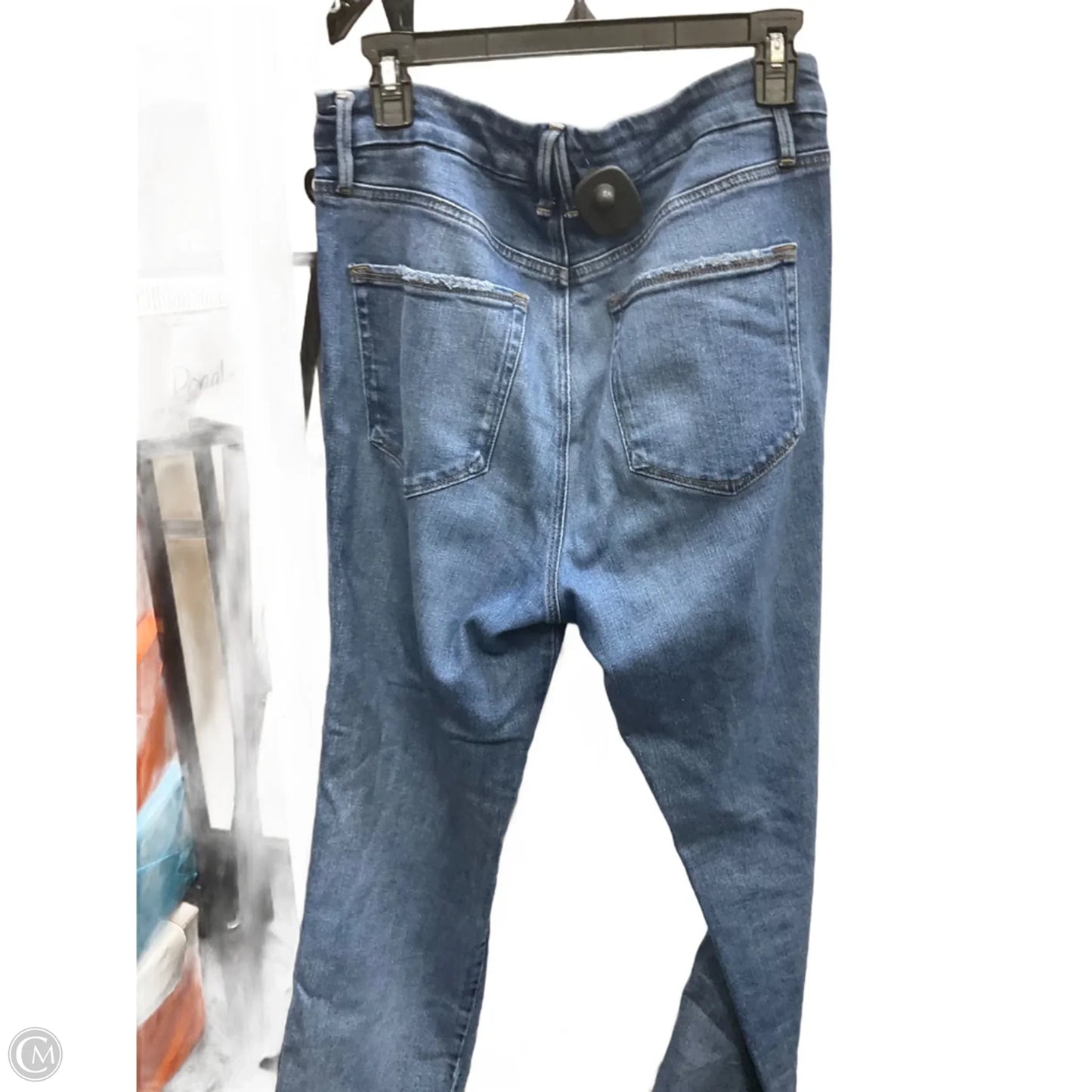 Jeans Straight By Good American In Blue Denim, Size: 10