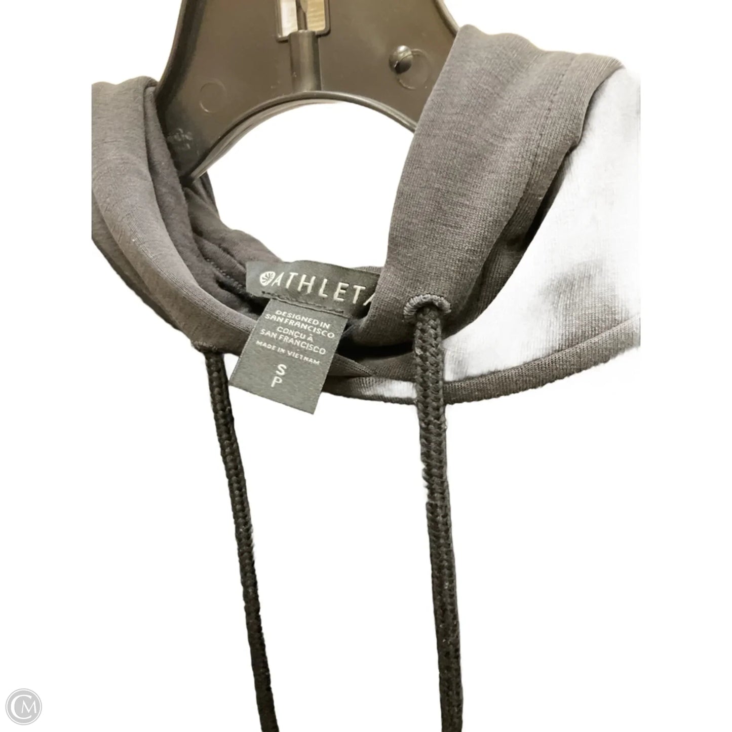 Athletic Top Long Sleeve Hoodie By Athleta In Grey, Size: Sp