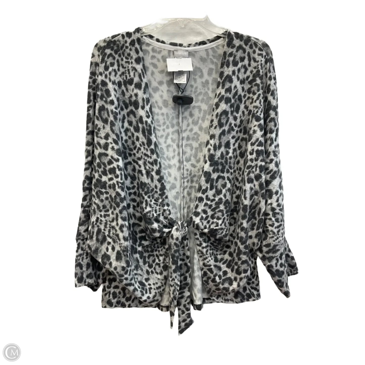 Cardigan By Chicos In Animal Print, Size: L