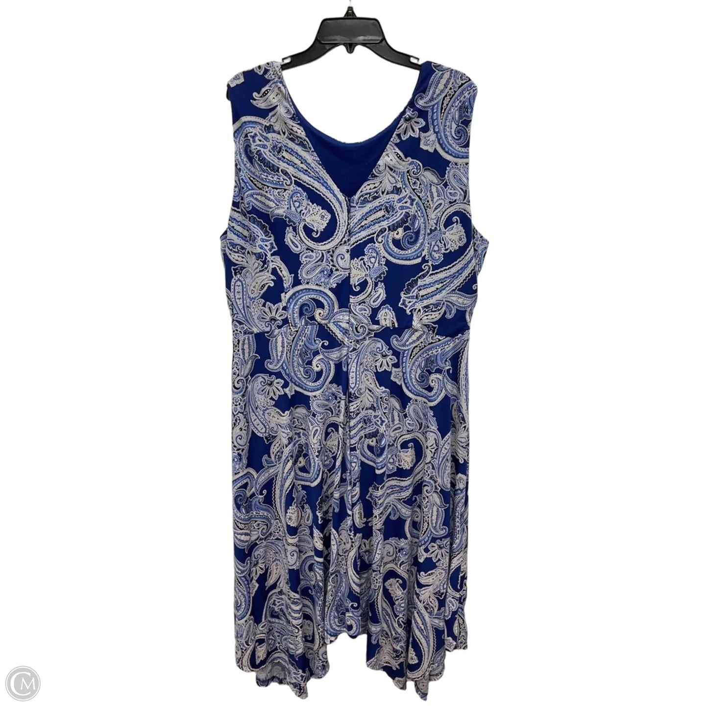 Dress Party Long By Jessica Howard In Blue & White, Size: 3x
