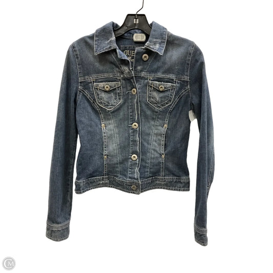 Jacket Denim By Guess In Blue Denim, Size: M