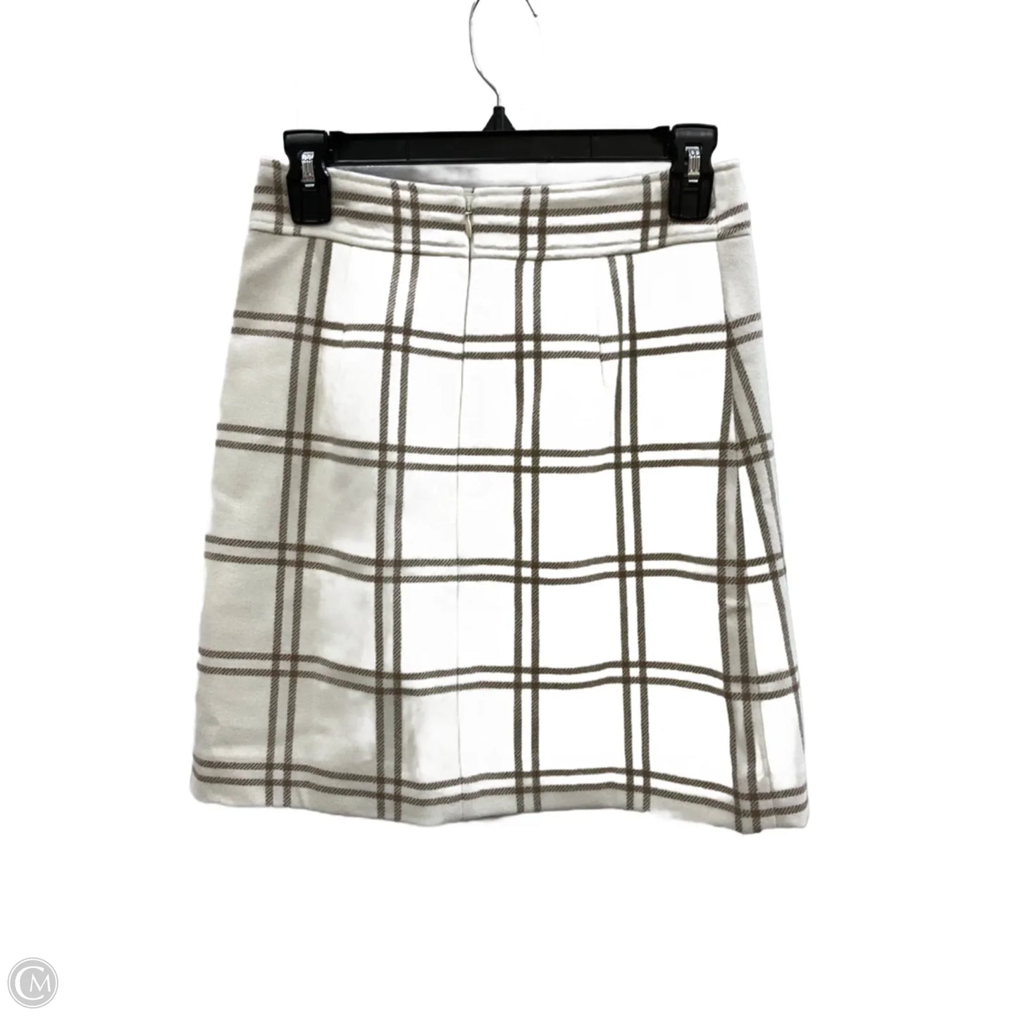 Skirt Midi By J. Crew In Tan & White, Size: Xs