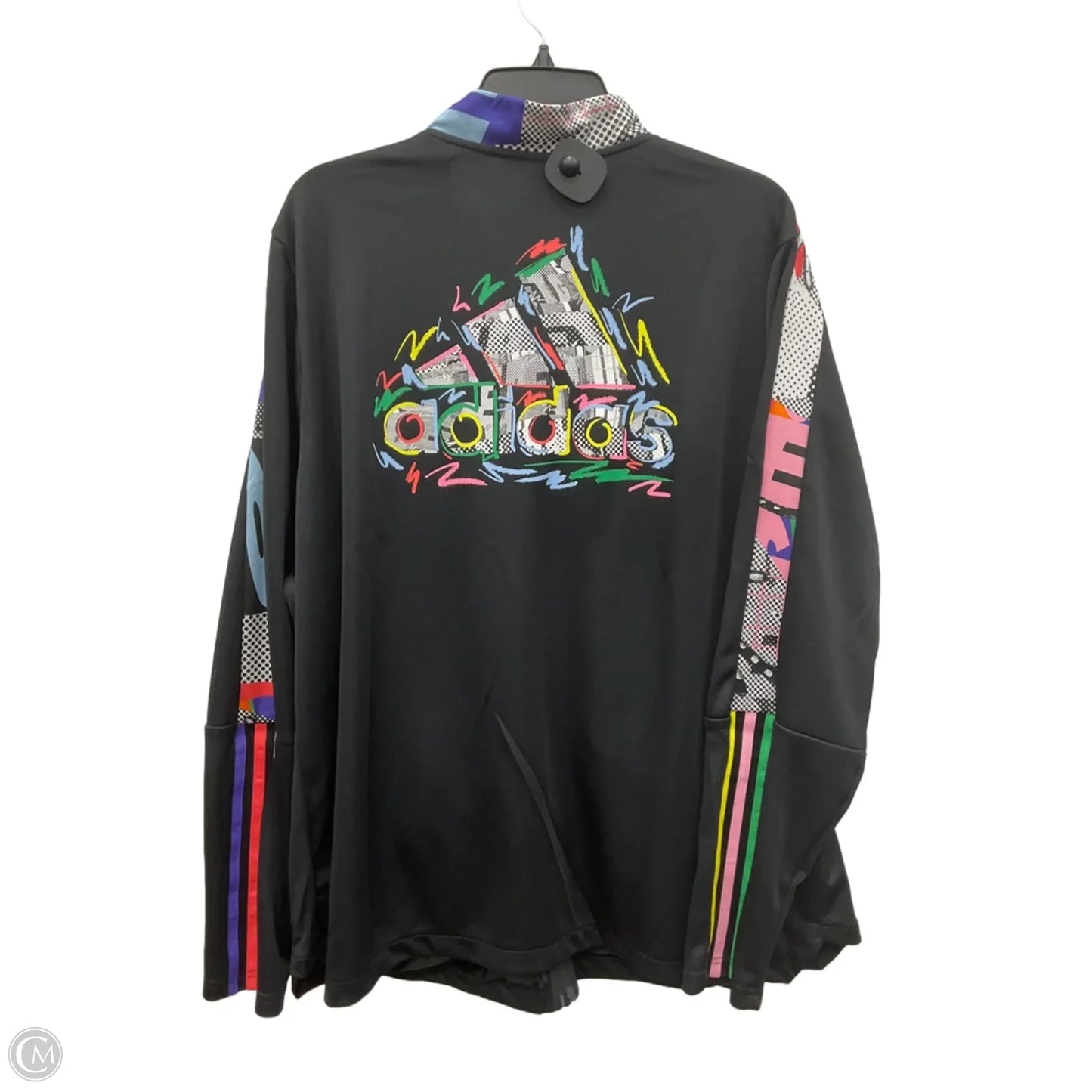 Athletic Jacket By Adidas In Black, Size: 4x