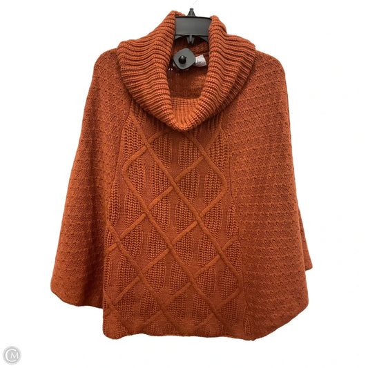Poncho By Moda Intl In Orange, Size: Osfm