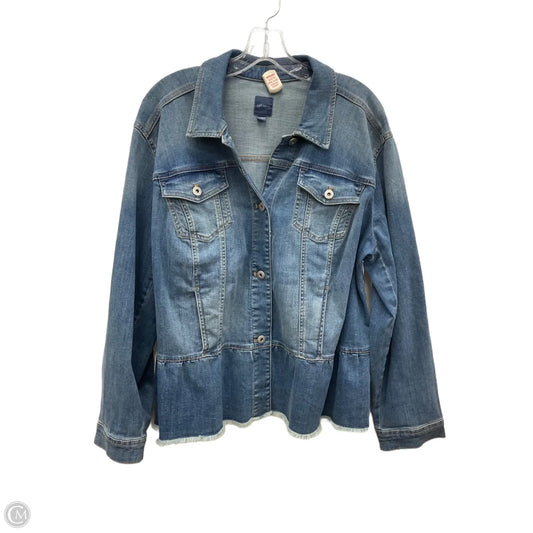 Jacket Denim By J. Jill In Blue Denim, Size: Xl
