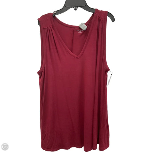 Top Sleeveless By Lane Bryant In Red, Size: Xl
