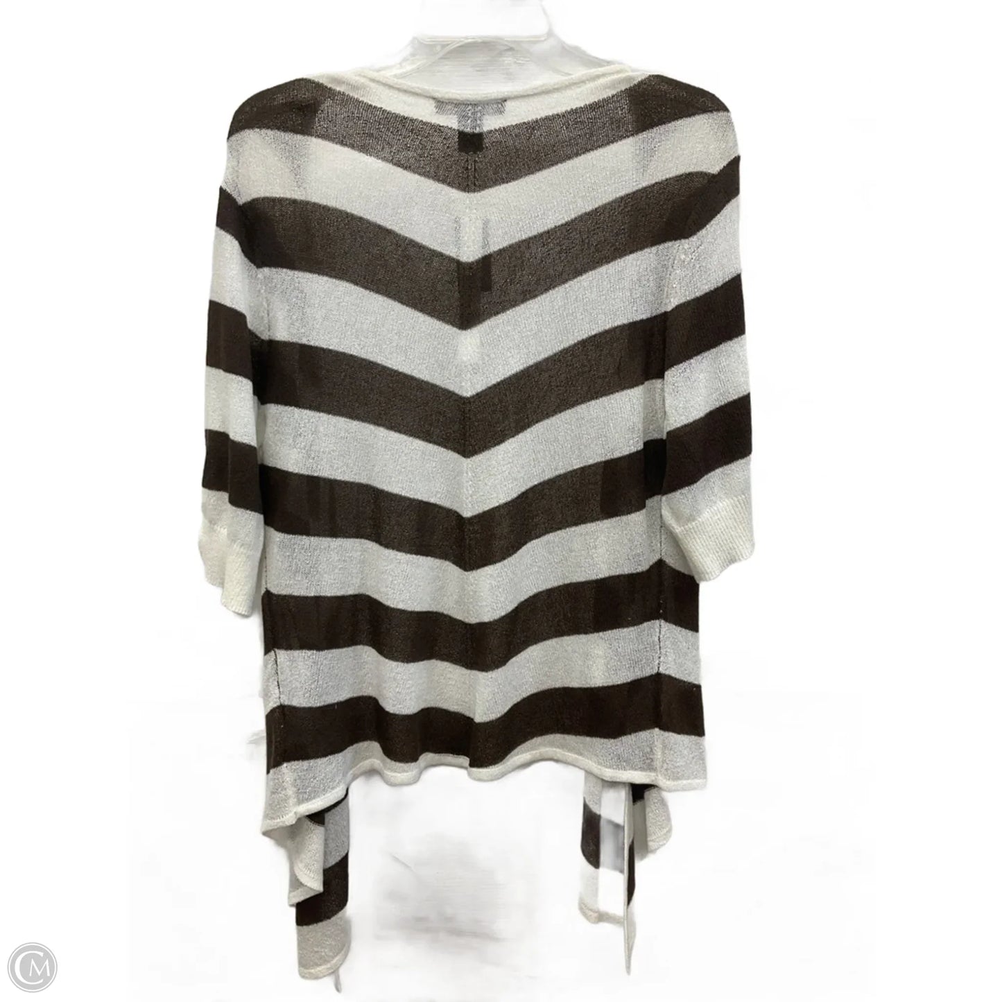 Cardigan By White House Black Market In Brown & White, Size: Xl
