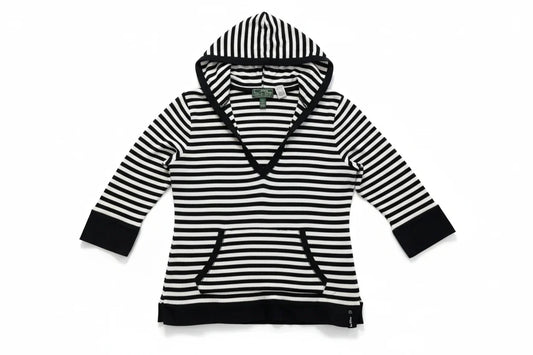 Top Long Sleeve By Lauren By Ralph Lauren In Blue & White, Size: Xl