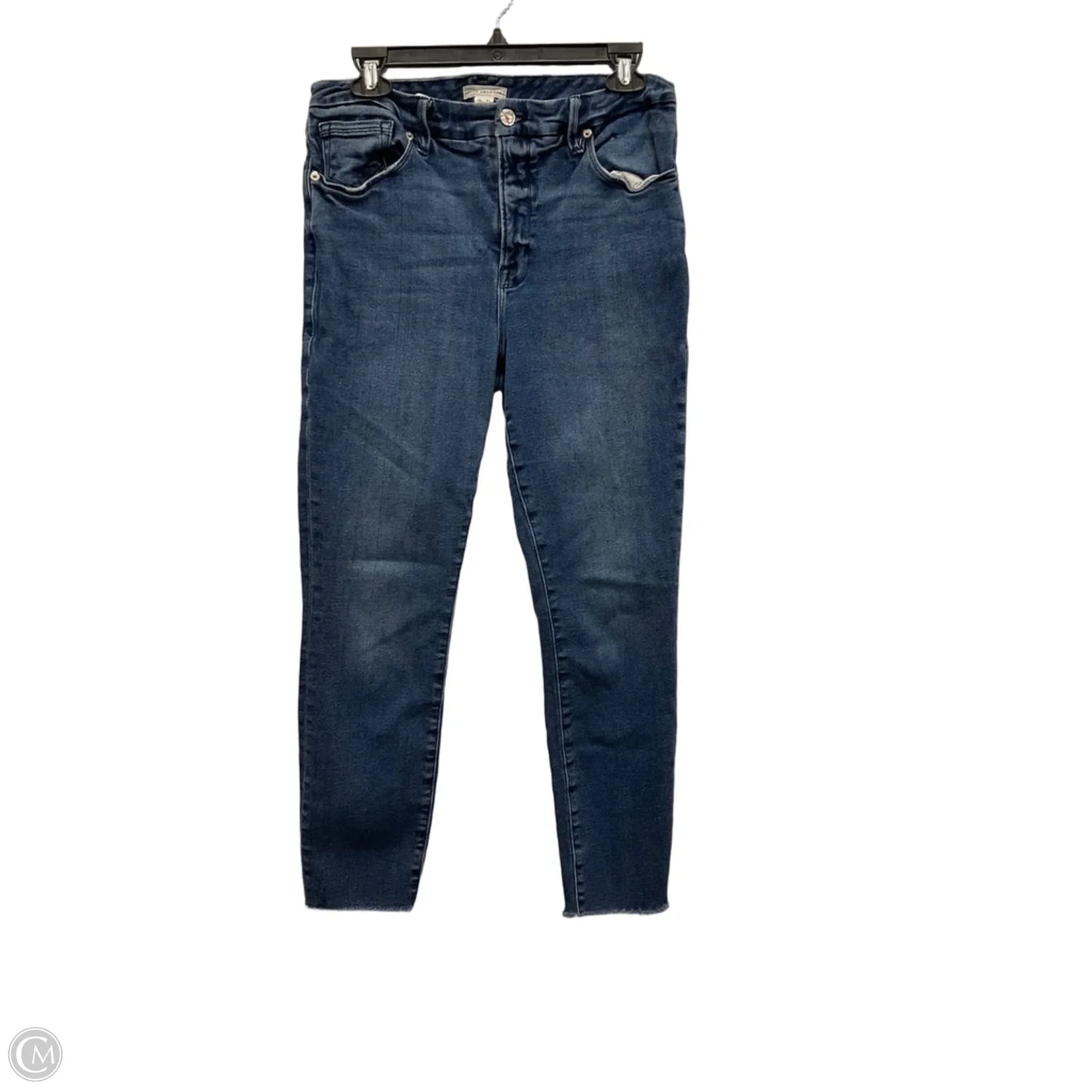 Jeans Skinny By Good American In Blue Denim, Size: 12