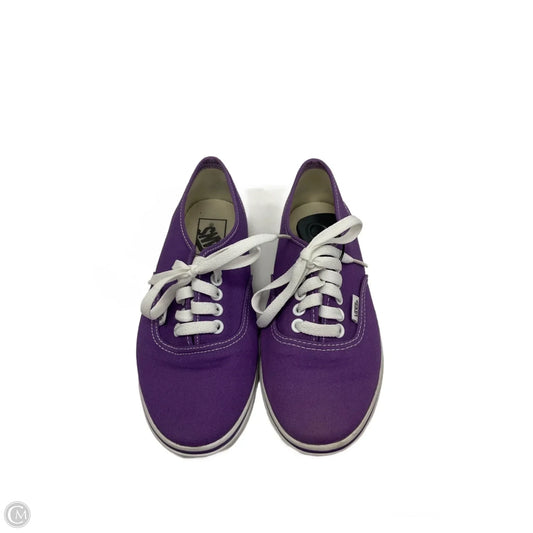 Shoes Sneakers By Vans In Purple & White, Size: 5