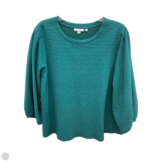 Top Long Sleeve By Chicos In Teal, Size: Xxl