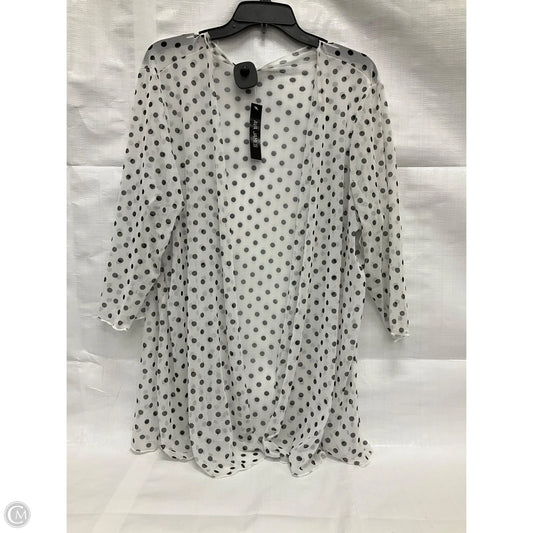 Cardigan By Ava James In Black & White, Size: 2x