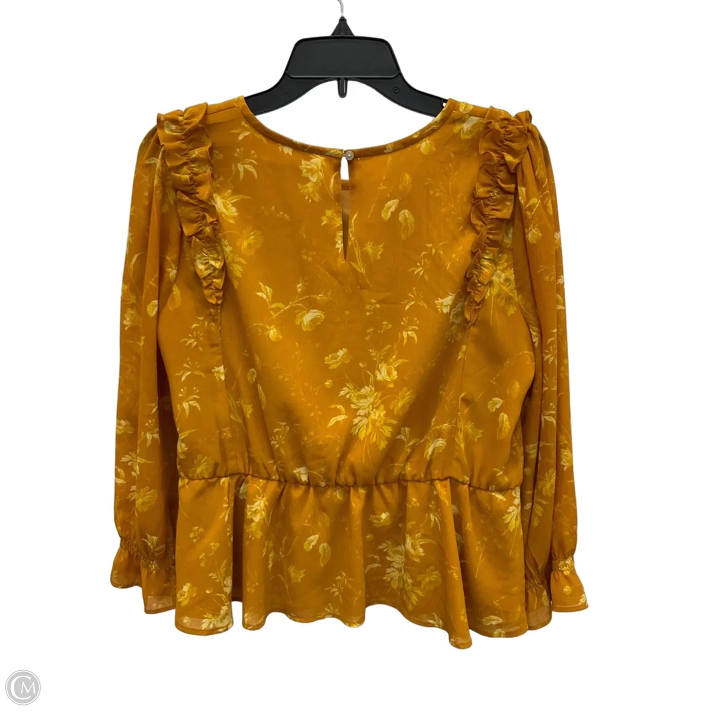 Top Long Sleeve By Madewell In Yellow, Size: L