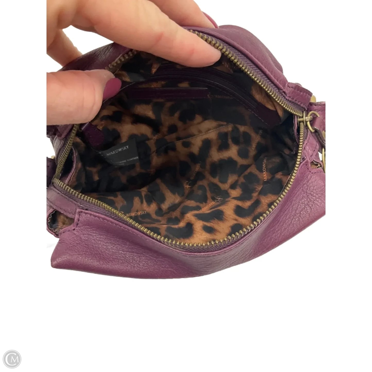 Crossbody Leather By B. Makowsky, Size: Small